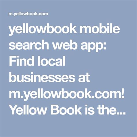 m.yellowbot.com|yellowbook business listing.